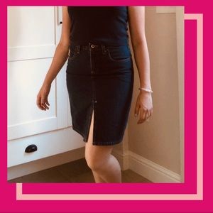 Cruel Girl Size 3 Dark Jean Skirt With Slit